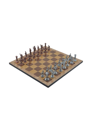 Gifthome Metal Satranç Takımı-seti orta roma antik rustik Ceviz D