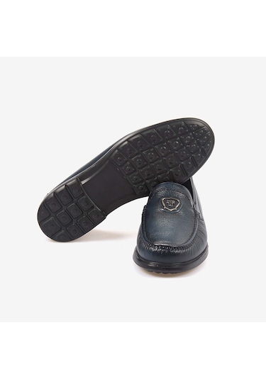 Kemal Tanca Hakiki Deri Erkek Günlük Ayakkabı Gr1532 Lacivert