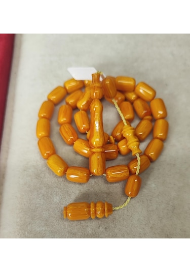 Çubuk Katalin Mışmışi Sarı Ful Hareli Dik Damar Tesbih