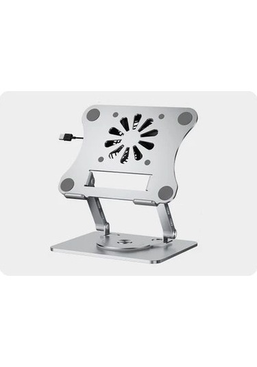 Daytona J41 360 Döner Metal Fanlı Notebook Stand, Açık Gri