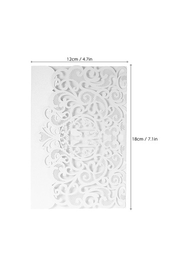 Mufunye 20 Adet/takım Düğün Davetiye Kartı Kapağı İnci Kağıt Lazer Kesim Kuş Desenli Davetiye Kartları Düğün Yıldönümü Malzemeleri--beyaz
