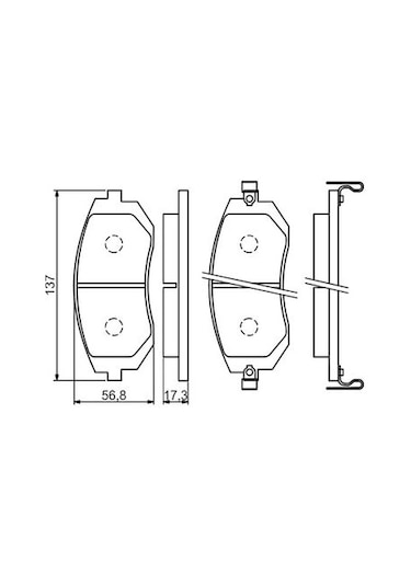 Subaru Outback 2.0d 2009-2015 Bosch Ön Balata Netpar23865