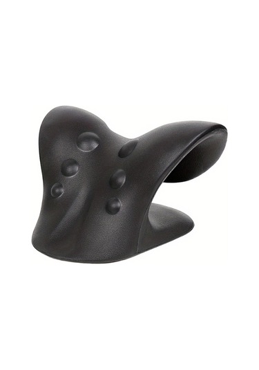 Elmpaly Siyah Eva Boyun Ve Omuz Rahatlatıcı C Şekilli Servikal Traksiyon Cihazı Masaj Yastığı Siyah