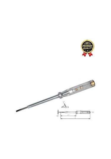 Özel Üretim Ev Ofis Akım Test Uzun Vida Tornavida Düz Uçlu Elektrik Kontrol Kalemi Seti 190mm-1 Adet