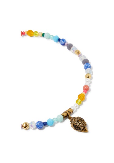 Mixed Bead Eagle Kolye, Renkli Boncuklu Ve Kartal Detaylı Çok Renkli