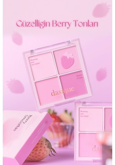 Dasique Karıştırılabilir Renk Tonlarına Sahip 4lü Allık Blending Mood Cheek 06 Berry Smoothie 06 Berry Smoothie