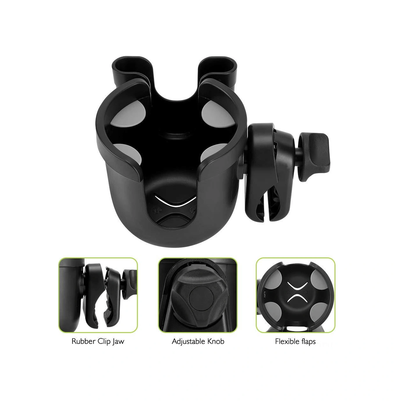 Padalink Ev, Araba Kullanıma Uygun Universal Telefon Tutucu, 3.5"-6.8" Telefon Boyutuna Uygun, Siyah Abs Plastik Materyal, 0.55-1.7 İn Clip Aralığı