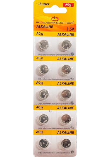 POWERMASTER- TE AG13 LR44 PİL 10LU PAKET