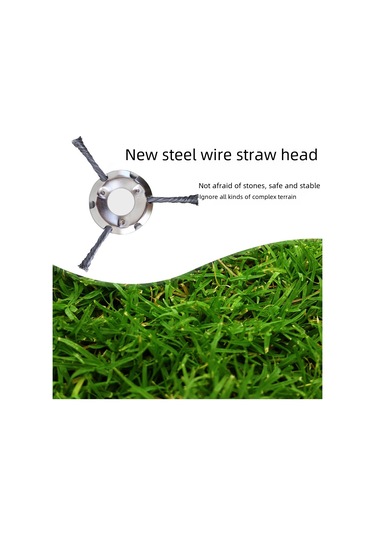 Reedark 9 İnç Çelik Tellerli 6-bıçaklı Orman Çim Kesici, Evsel Bahçe Çalı Kaldırma Aleti, Benzinli Kesiciye Evrensel Uyumlu Aksesuar