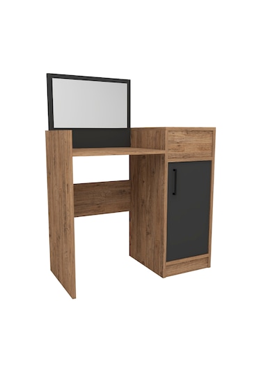 Arnetti Sedef Aynalı Makyaj Masası Atlantik Çam Antrasit