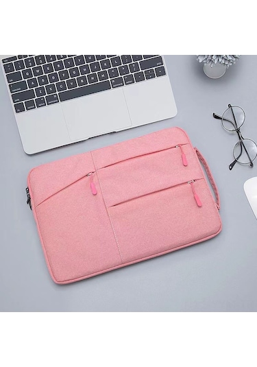 Geeksen 15.6 İnç Lacivert Bilgisayar İç Çantası - Çoklu Zip, Tablet Koruyucu, Dayanıklı Malzeme, Taşınabilir İş Ve Yaşam Yardımı Siyah