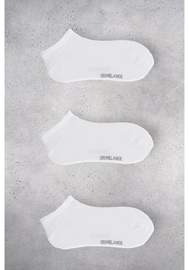 ELROND Kadın Organik Pamuklu 3 Lü Paket Beyaz Çorap