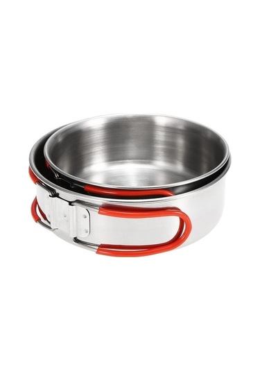 Bloomnest Açık Hava Kamp Mutfağı İçin 2 Adet Paslanmaz Çelik Kase Metalik, Küçük Boy Metalik