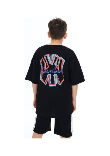 Erkek Çocuk Ny Baskılı Tshirt-14541 SIYAH