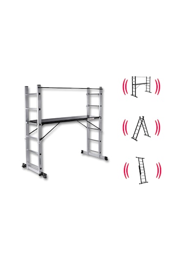 Endokon 2 7 192 Cm Portatif Alüminyum İskele Merdiven Kombinasyonu