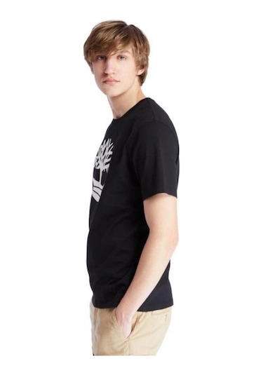 Timberland Ss Kennebec River Tree Logo Tee  Siyah T-shirt Siyah