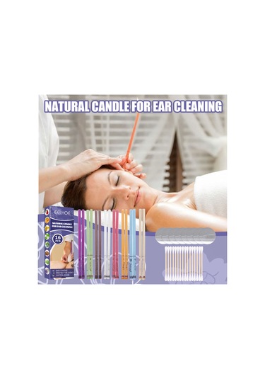 Mufunye Doğal Balmumundan Kulak Mumları, Lenf Dolaşımını Destekler, 16 Parça, 8 Renk Seçeneği