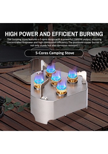 Yifomall 15800w 5 Aynalı Taşınabilir Kamp Çalışanı, Ayarlanabilir Ateş Kontrolü, Dış Mekan Cuisson, Koyu Gri Çok Renkli