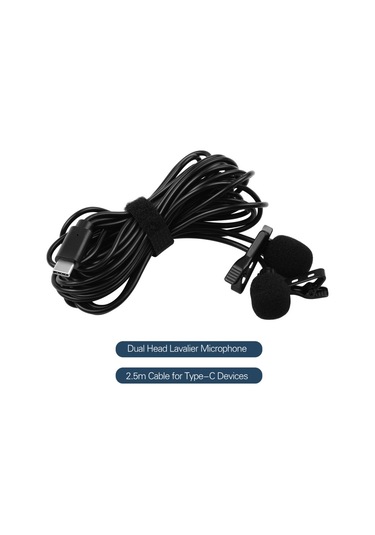 Skycıty İki Mikrofonlu, Rüzgar Yastığı Ve Depolama Torbası Bulunan Kolyeli Mikrofon, Type - C Arayüzlü Cihazlar İçin Uygun