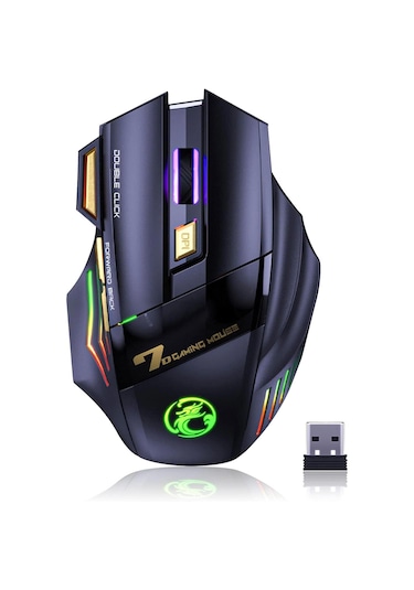 İmce Gwx7 Kablosuz Şarjlı Rgb Gaming Mouse Sessiz Tık Oyun Faresi 3200dpı 7 Tuş -