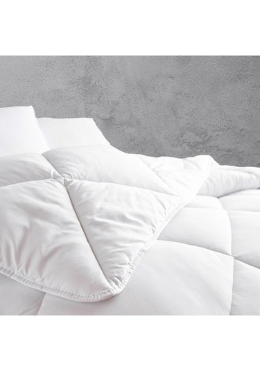 Çift Kişilik Lüx Mikrofiber Yorgan Beyaz Battal Boy 215x225 Beyaz