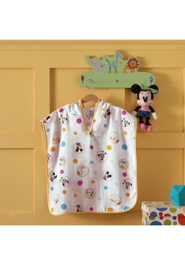 Disney Mickey Baby Pamuk Lisanslı Müslin Panço-Çok Renkli