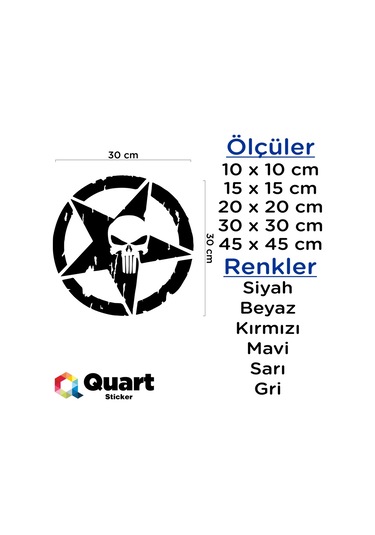 2 Adet Army Star Kuru Kafa Askeri Yıldız Off Road Sticker