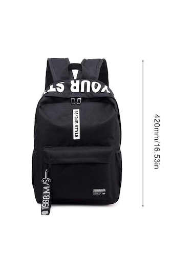 Öğrenci Yüksek Kapasiteli Kadın Kampüs Açık Seyahat Sırt Çantası Pembe