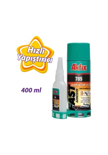 Hızlı Yapıştırıcı Şeffaf Güçlü 400 Ml Sprey + 100 Gr Yapıştırıcı
