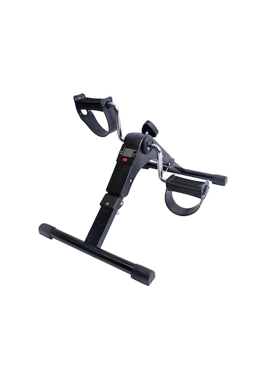 Walke Mini Kondisyon Bisikleti El Ayak Bisikleti Göstergeli Portatif Mini Bike Siyah