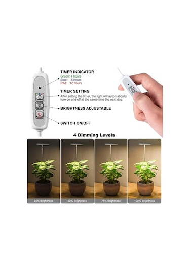 Tongxida 4 Kafa Led Bitki Büyüme Işığı Taklit Güneş Işığı Teleskopik Dolgu Işığı Diğer