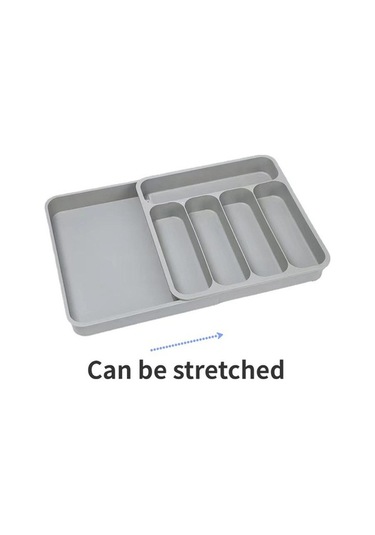 Novahub Multi Katmanlı Mutfak Çekmecesi Bıçak Çatal Saklama Tepsisi Baharat Kutusu Yemek Çubukları Kaşık Seti 56995962 Gri