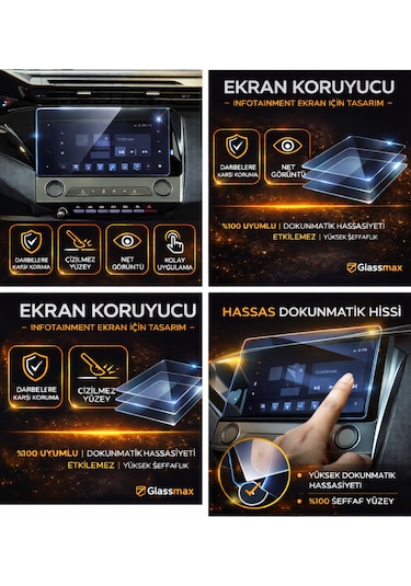 Ford Focus Multimedya Ekran Koruyucu- Kırılmaz Şeffaf Nano Teknoloji