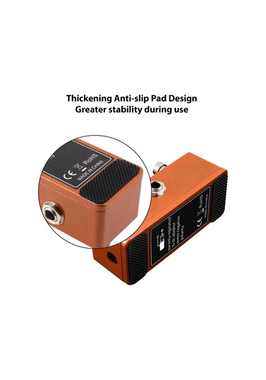 Ruicoo Elektro Gitar Efekt Pedalı, Ön Aşama Tek Blok, Gerçek Bypass Anahtarı, Dönme Kontrolleri, Çinko Alaşımlı Kasa, Turuncu