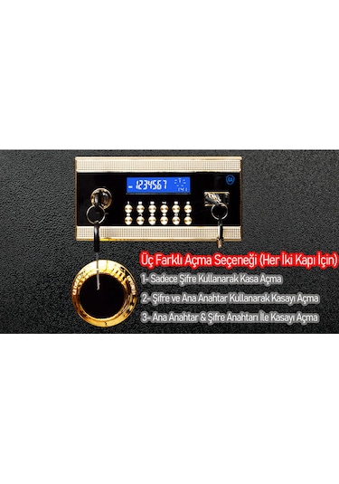 Mühlen Grand Safe 150H Büyük Boy Şifreli Ve Alarmlı Çelik Kasa Te