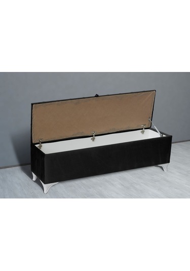 Vetra Chester Model Antrasit Sandıklı Puf  Kapitoneli Model 140cm Sandıklı Bank