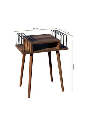 Plak Ve Pikap Sehpası 2 Li Barok Ahşap Ayaklı