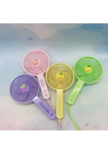 Avuç İçi Taşınabilir Şarjlı Vantilatör Mini El Fanı Ys-2289 Pembe