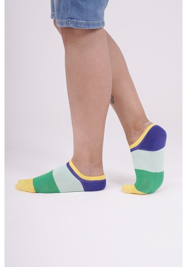 The Socks Company 3 Çift Erkek Patik Çorap 23SDCR158P Beyaz - Gri