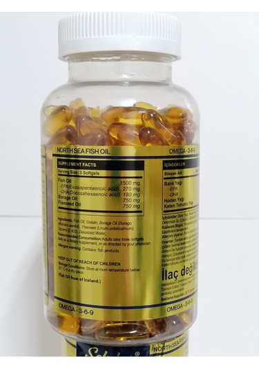Selpiar Fish Oil Omega 3 6 9 Balık Yağı Hodan Keten Tohum 200