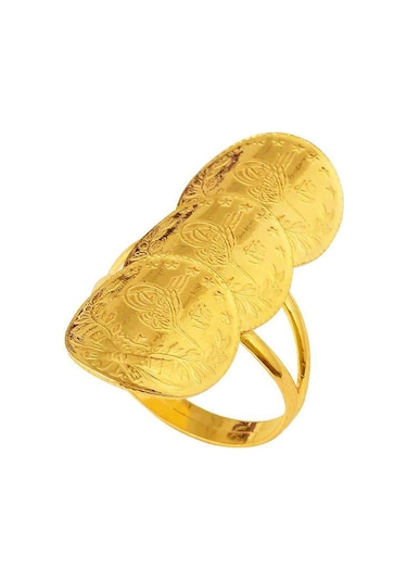 Reşat Çeyrek Altınlı Üçlü Yüzük 22 Ayar