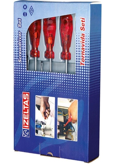İzeltaş 4120 Yıldız Tornavida Seti 6 Parça Kraft