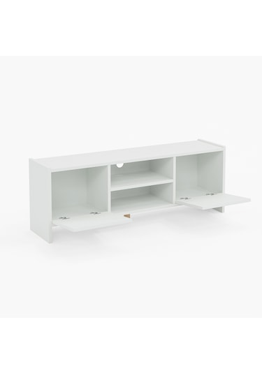 Tv Sehpası Kapaklı Raflı Tv Ünitesi Televizyon Sehpası Beyaz