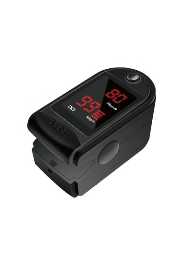 Sones Hassas Parmak Nabız Oksimetresi Kan Oksijen Monitörü Siyah