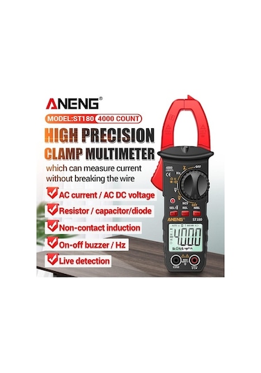 Pazly 4000 Ölçüm Dijital Pensampermetre: Ac/dc Voltaj, Akım, Direnç, Kapasite, Ncv, Veri Saklama, Otomatik Menzil