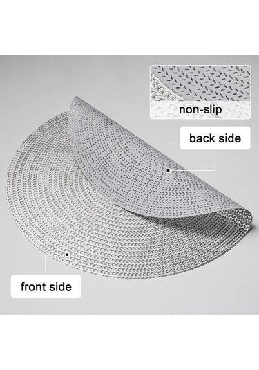 Örgülü Yemek Odası Matı Masa Düzeni Yıkanabilir Isıya Dayanıklı Ped Altın