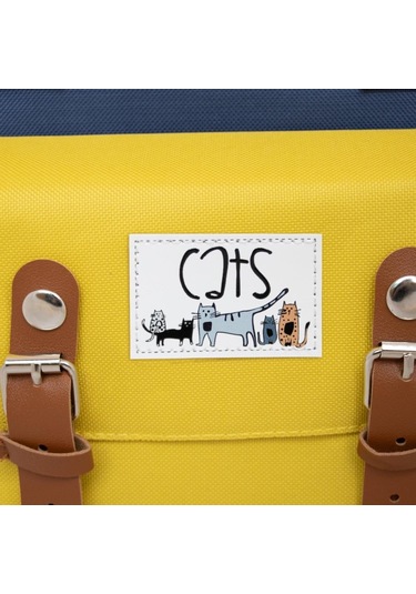 Biggdesign Cats Usb Girişli Okul Çantası - Sarı