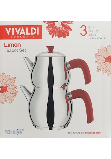 Vivaldi Limon Aile Boy Çaydanlık 3 Parça