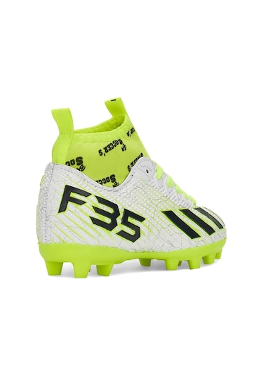 Celira Ns01 Beyaz Sarı Erkek Çocuk Çoraplı Halısaha Krampon Beyaz  - Sarı