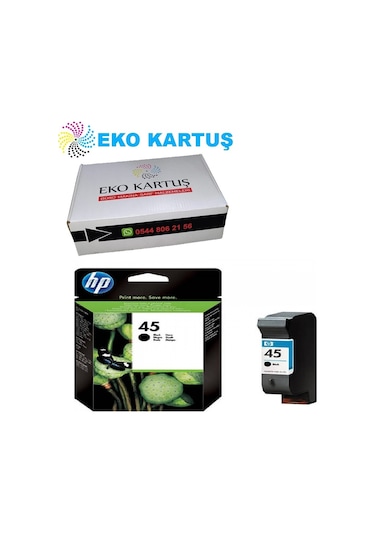 Hp Uyumlu, 51645g Black Mürekkep Kartuş 45 45a 51645a